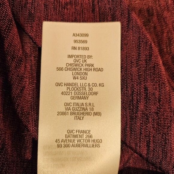 Susan Graver Cardigan tank set top Set Womens 1X Red Pocket Open Long Sleeve - Picture 13 of 14